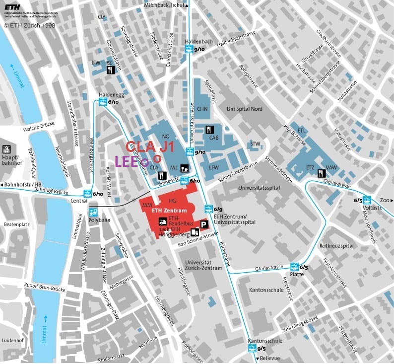 eth zrich zentrum map